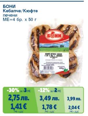 Бони Кебапче/Кюфте печени