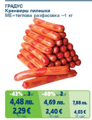 Градус Кренвирш пилешки