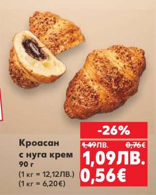 Кроасан с нуга крем