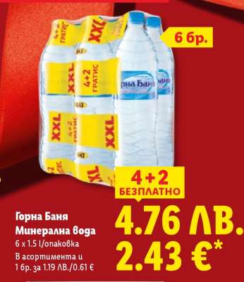 ГОРНА БАНЯ Минерална вода