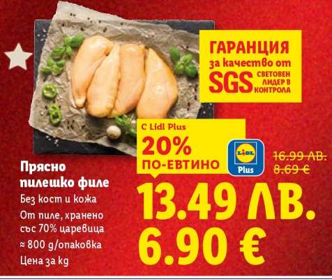 Прясно пилешко филе