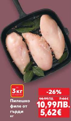 Пилешко филе от гърди кг
