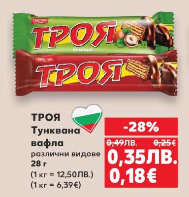 ТРОЯ Тунквана вафла