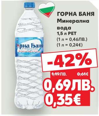 ГОРНА БАНЯ Минерална вода