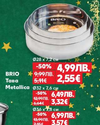 BRIO Тава Metallica Ø28 x 7,2 см