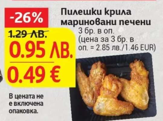 Пилешки крила мариновани печени