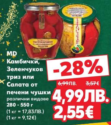 MD Камбички, Зеленчуков триз или Салата от печени чушки