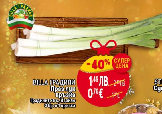BILLA ГРАДИНИ Праз лук връзка