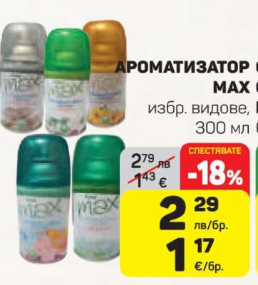 АРОМАТИЗАТОР Спрей MAX