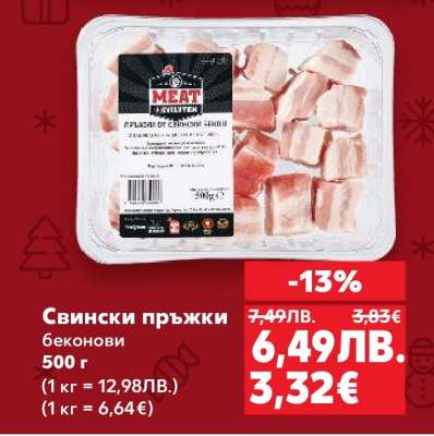 Свински пръжки беконови