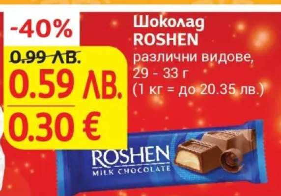 Шоколад ROSHEN