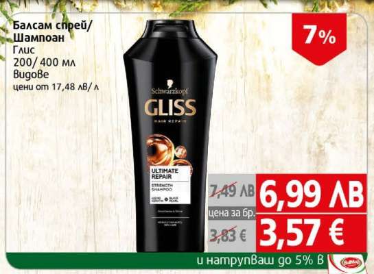 Балсам спрей/шампоан Glis