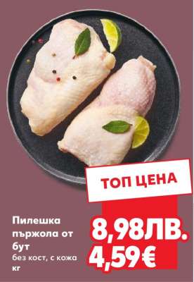 Пилешка пържола от бут