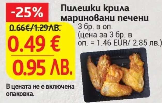 Пилешки крила мариновани печени