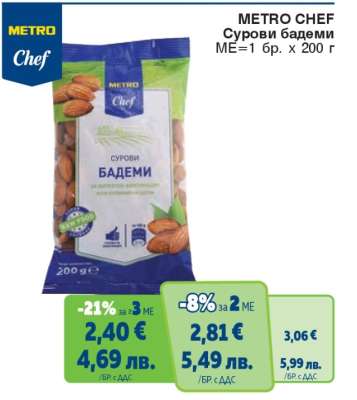 METRO CHEF Сурови бадеми