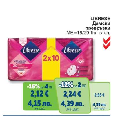 LIBRESSE Дамски превръзки