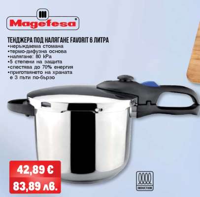 Magefesa ТЕНДЖЕРА ПОД НАЛЯГАНЕ FAVORIT 6 ЛИТРА