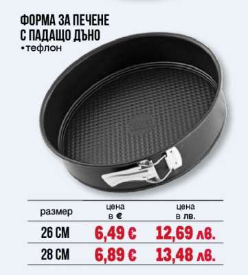 Форма за печене с падащо дъно
