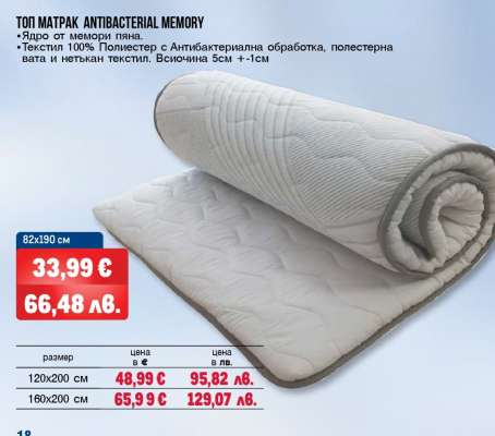 ТОП МАТРАК ANTIBACTERIAL MEMORY