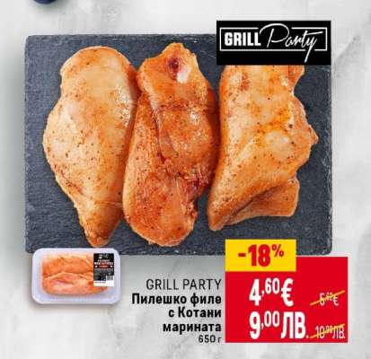 GRILL PARTY Пилешко филе с Kotanyi марината