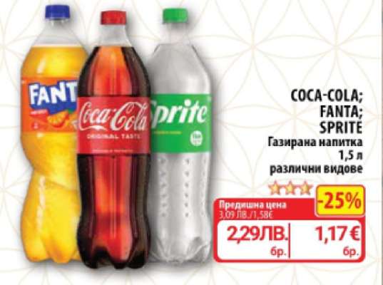 COCA COLA/FANTA/SPRITE