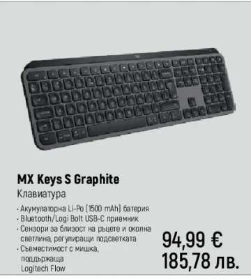 MX Keys S Graphite