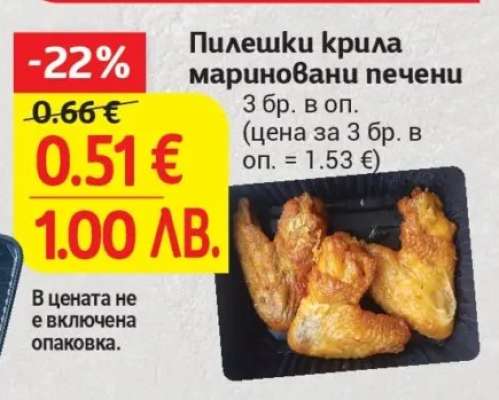 Пилешки крила мариновани печени