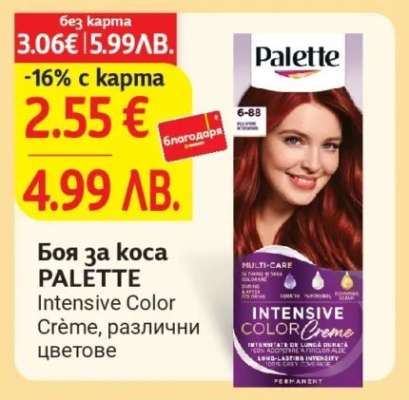 Боя за коса PALETTE