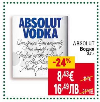 ABSOLUT Водка