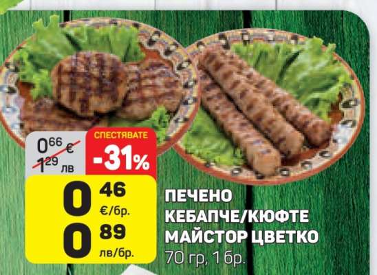 ПЕЧЕНО КЕБАПЧЕ/КЮФТЕ МАЙСТОР ЦВЕТКО