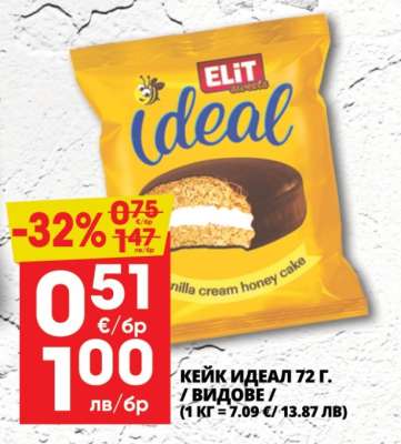 КЕЙК ИДЕАЛ 72 Г.