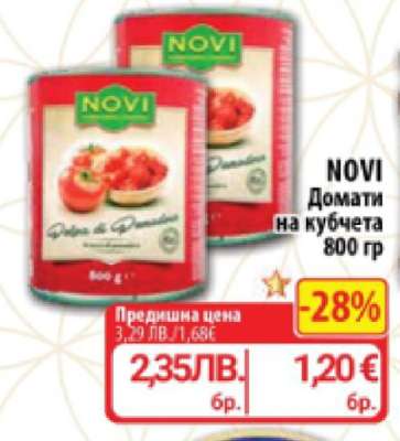 Novi Домати на кубчета
