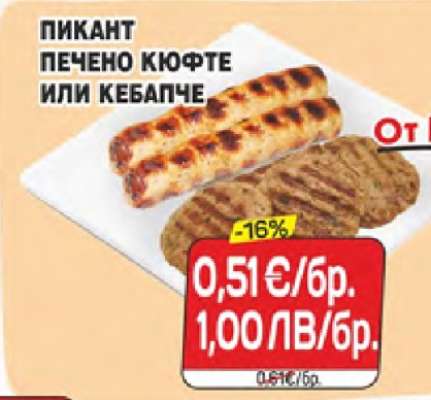 Пикант печено кюфте или кебапче