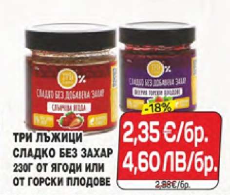 Три лъжици сладко без захар