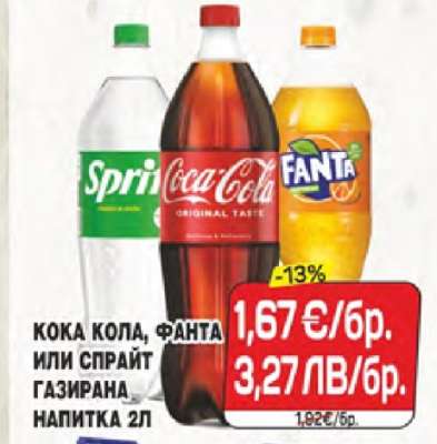 КОКА КОЛА, ФАНТА ИЛИ СПРАЙТ