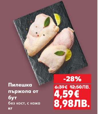 Пилешка пържола от бут