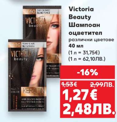 Victoria Beauty Шампоан оцветител
