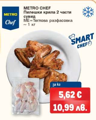 METRO CHEF ПИЛЕШКИ КРИЛА 2 ЧАСТИ СУВИД