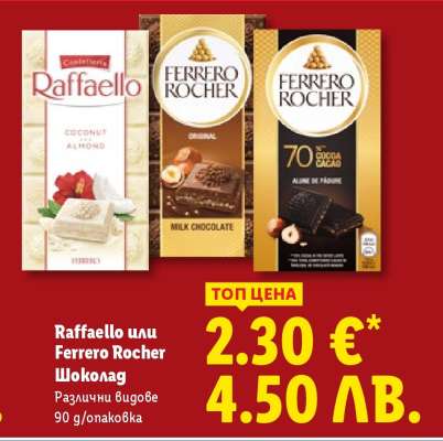 RAFFAELLO или FERRERO ROCHER Шоколад