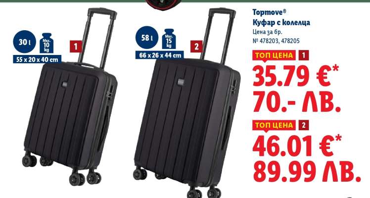 Топmove® Куфар с колела 30L