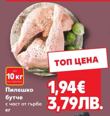 Пилешко бутче с част от гърба