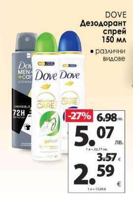 DOVE Дезодорант спрей 150 мл