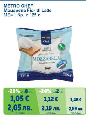 METRO CHEF МОЦАРЕЛА FIOR DI LATTE