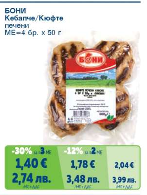 Бони Кебапче/Кюфте печени