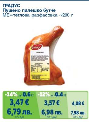 ГРАДУС Пушено пилешко бутче