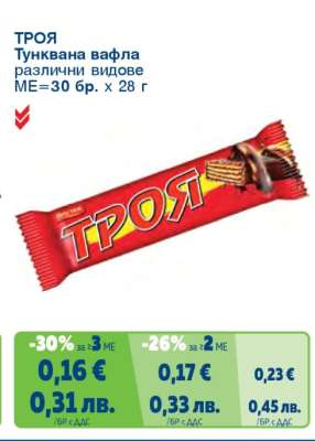 ТРОЯ Тунквана вафла