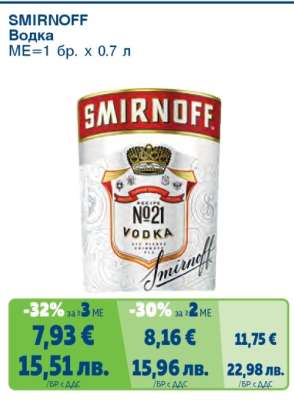SMIRNOFF Водка