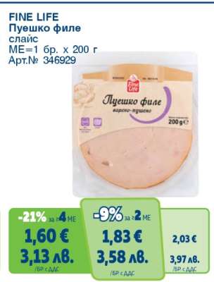 Fine Life Пуешко филе