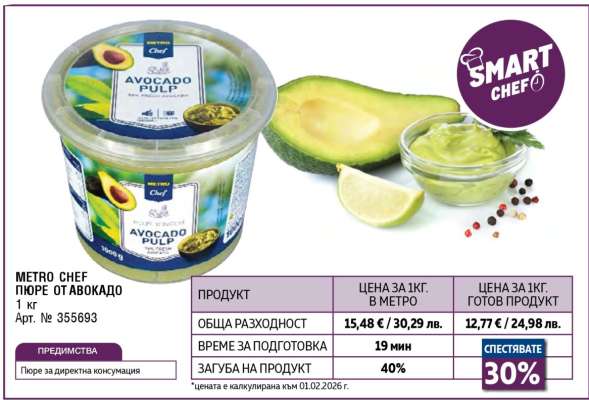 МЕТРО CHEF ПЮРЕ ОТ АВОКАДО