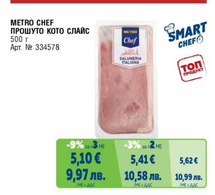 METRO CHEF ПРОШУТО КОТО СЛАЙС
